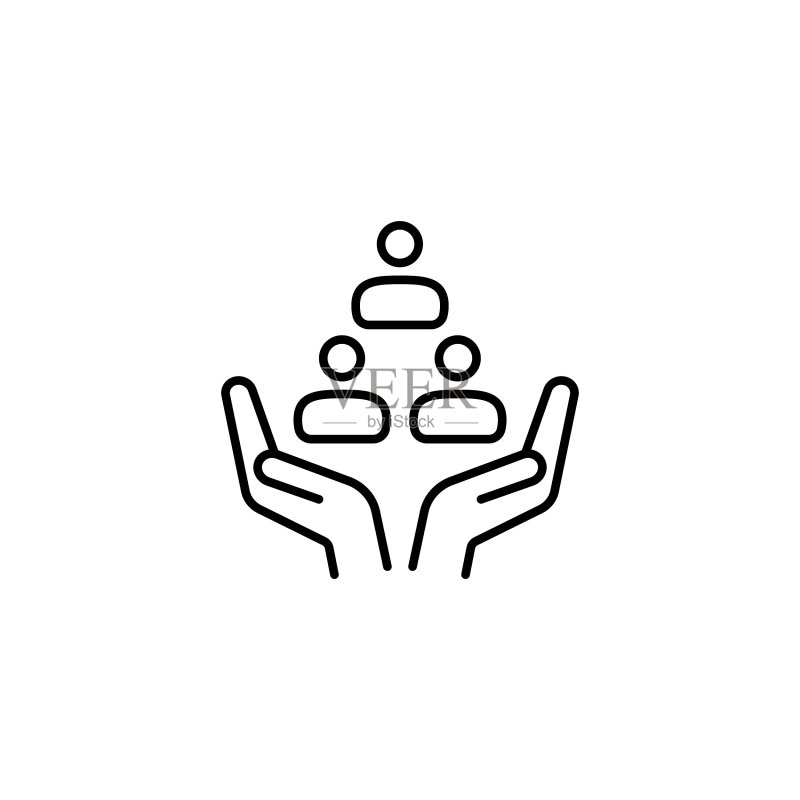 人力资本图标(矢量图)。标识。图标素材
