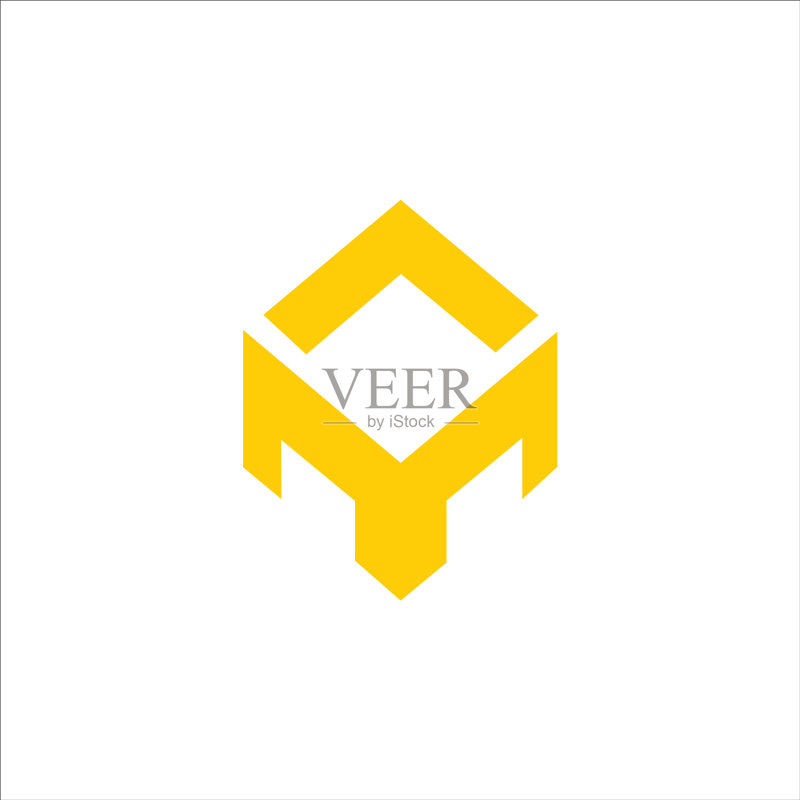 首字母MV或VM标志设计模板图标素材