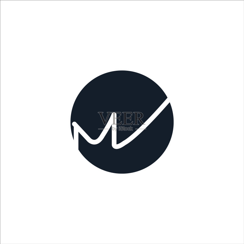 首字母MV或VM标志设计模板图标素材
