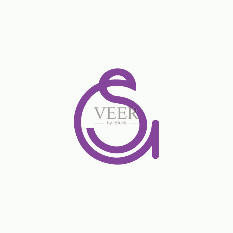 字母SG或GS logo设计模板图标素材