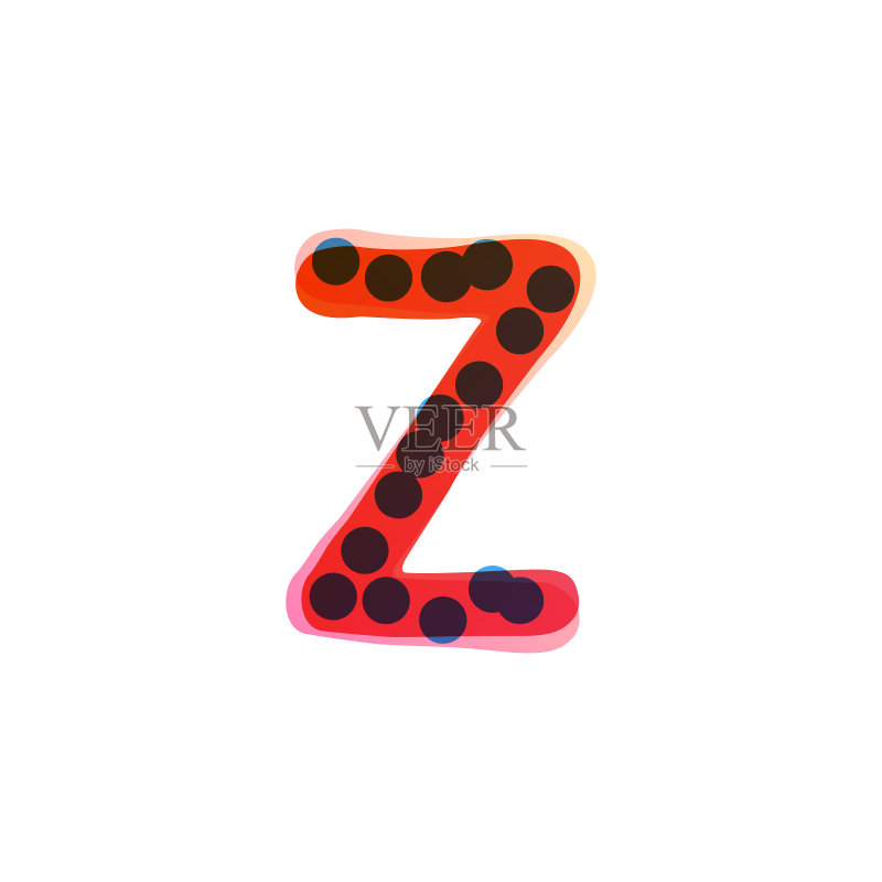 红色毡头笔手写Z字母logo图标素材