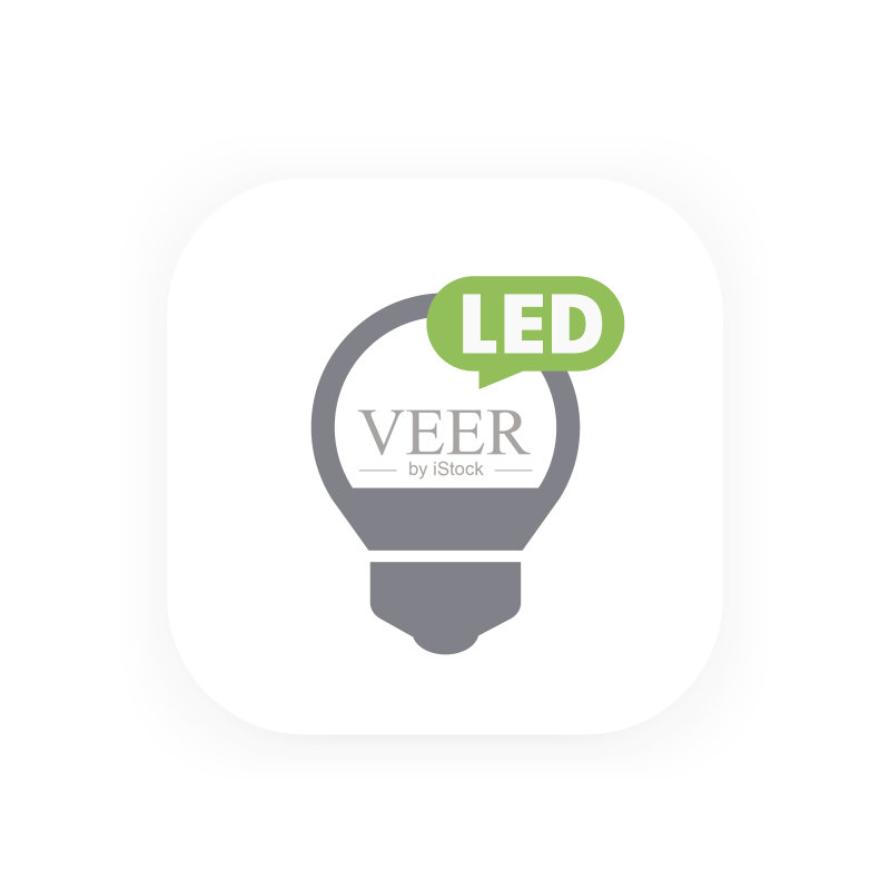 LED灯泡图标,矢量图图标素材