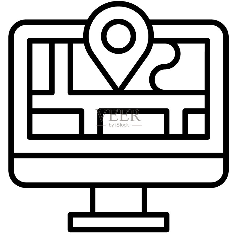 地图和定位远程办公图标图标素材