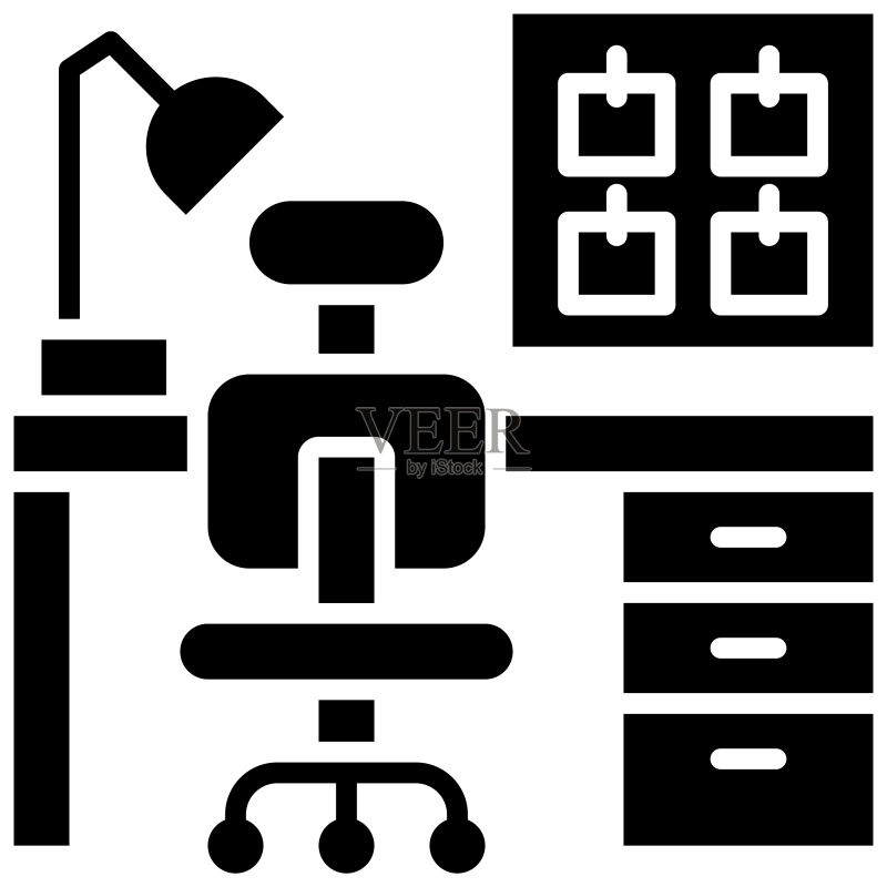 工作场所远程办公图标图标素材
