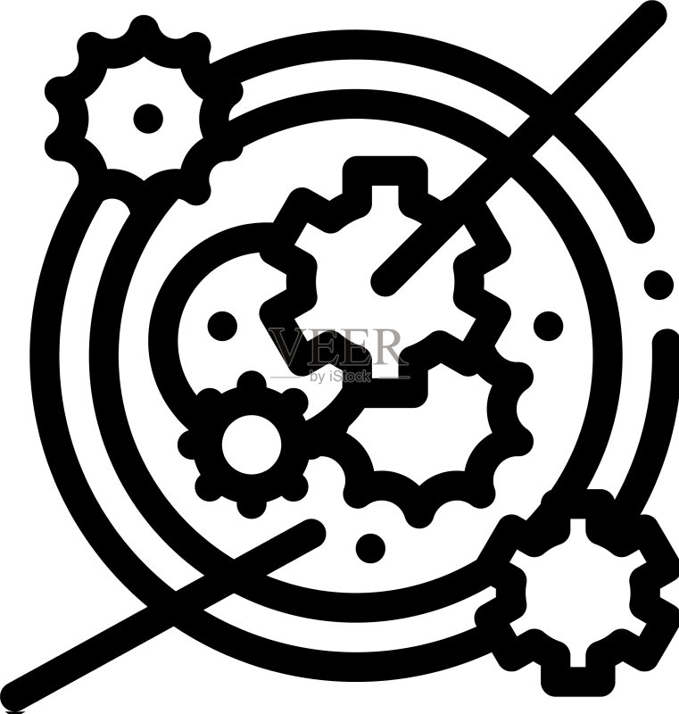 手表机械结构轮廓图标图标素材