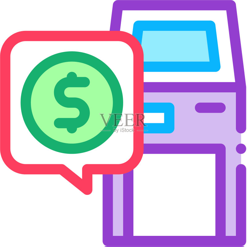 银行终端机图标图标素材