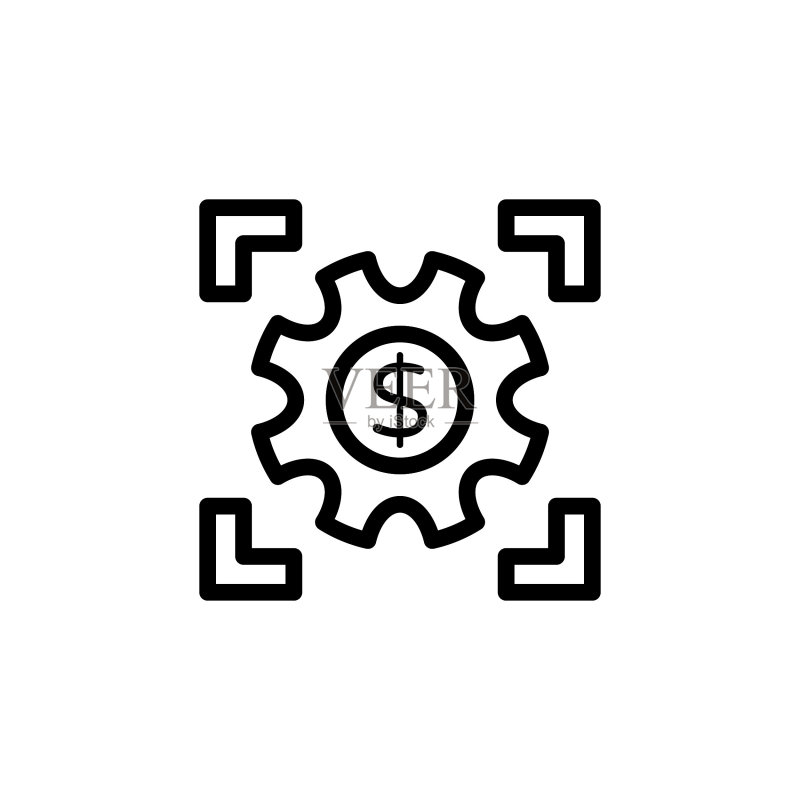 财务控制矢量图标与标志图标素材