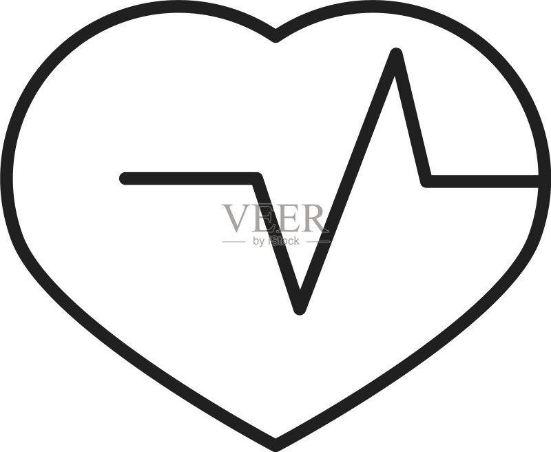 心跳心脏病学医疗保健医学图标素材