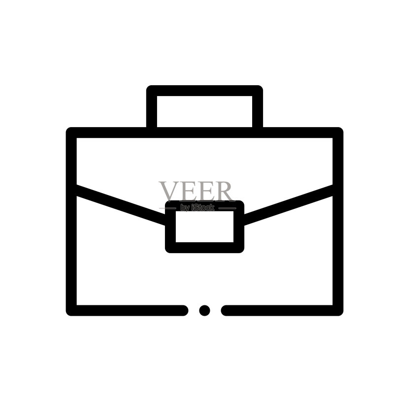 扁平设计风格的办公和商务线性图标图标素材