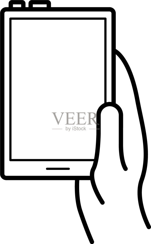 手用智能手机设备线条样式图标图标素材