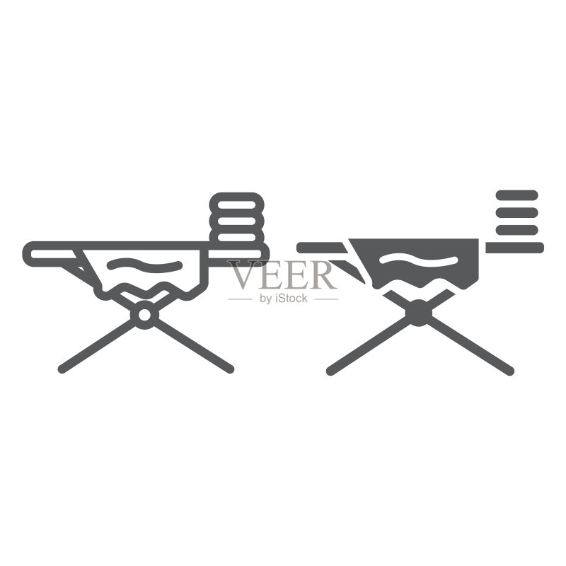 熨衣板线性图标图标素材