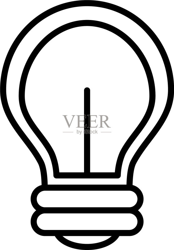 LED灯泡线性图标图标素材