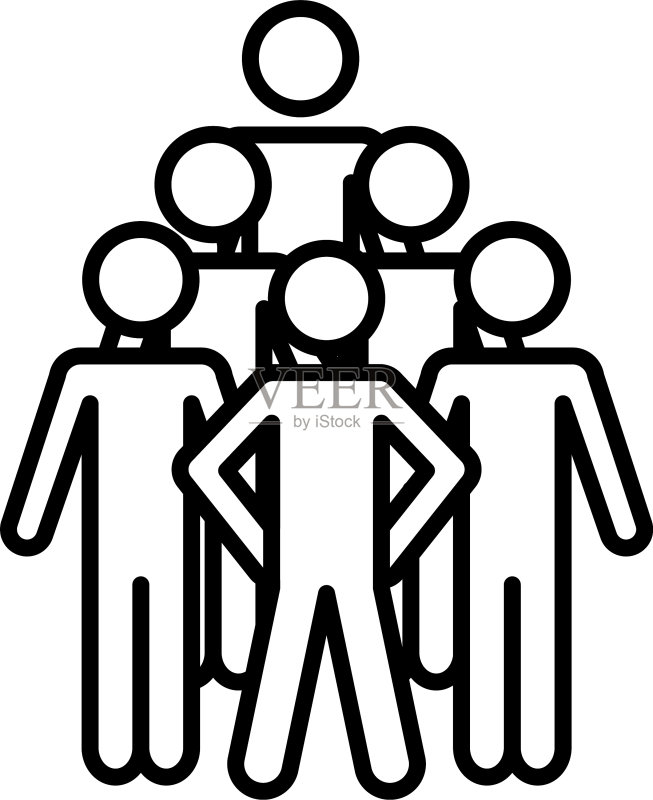 人物象形图图标线条风格图标素材