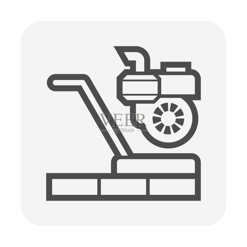 木地板结构和砂光机工具矢量图标设计图标素材