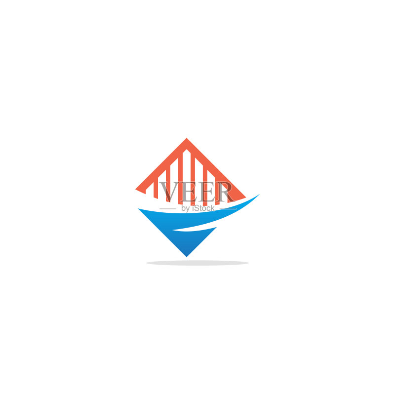 抽象方形商业公司Logo图标素材