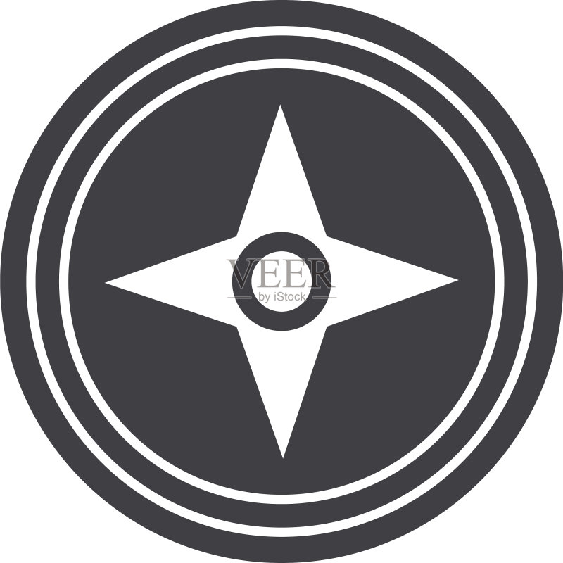 罗盘玫瑰导航制图GPS设备图标素材