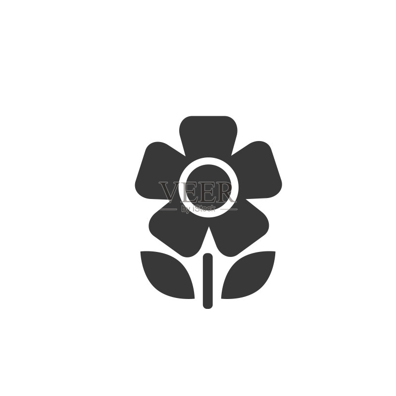 扁平风格花朵矢量图标图标素材