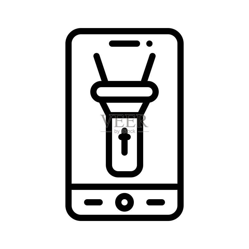 手电筒App图标,移动应用矢量图图标素材