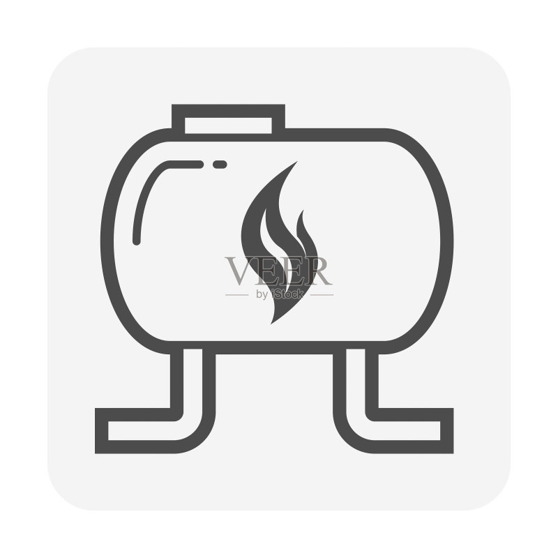 石油工业储罐与管道矢量图标设计图标素材