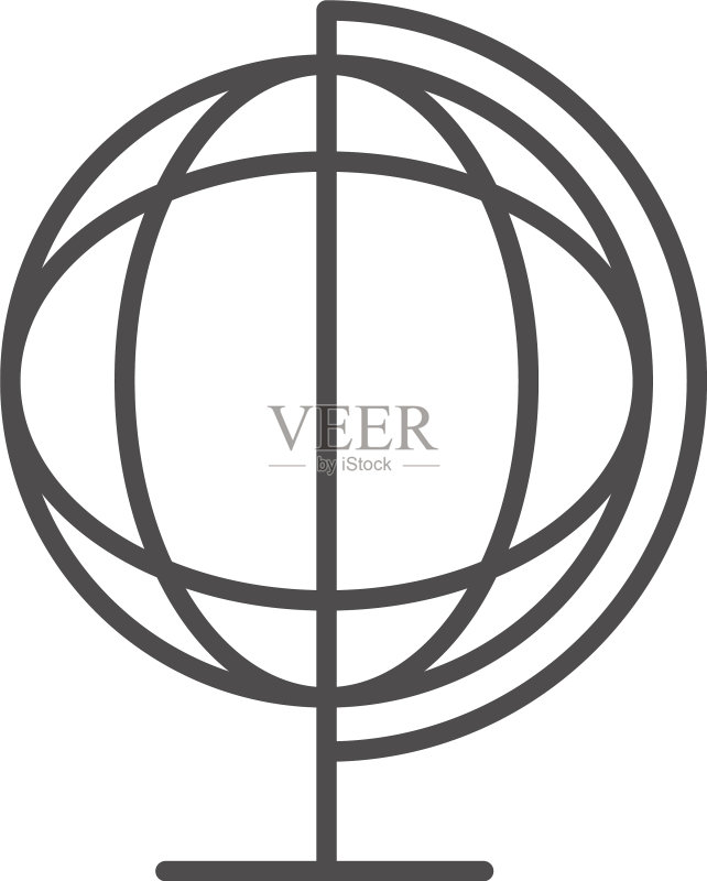教学学校和教育地球地图地理图标素材