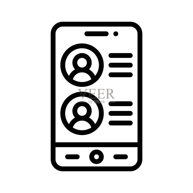 消息应用程序图标,移动应用矢量图图标素材