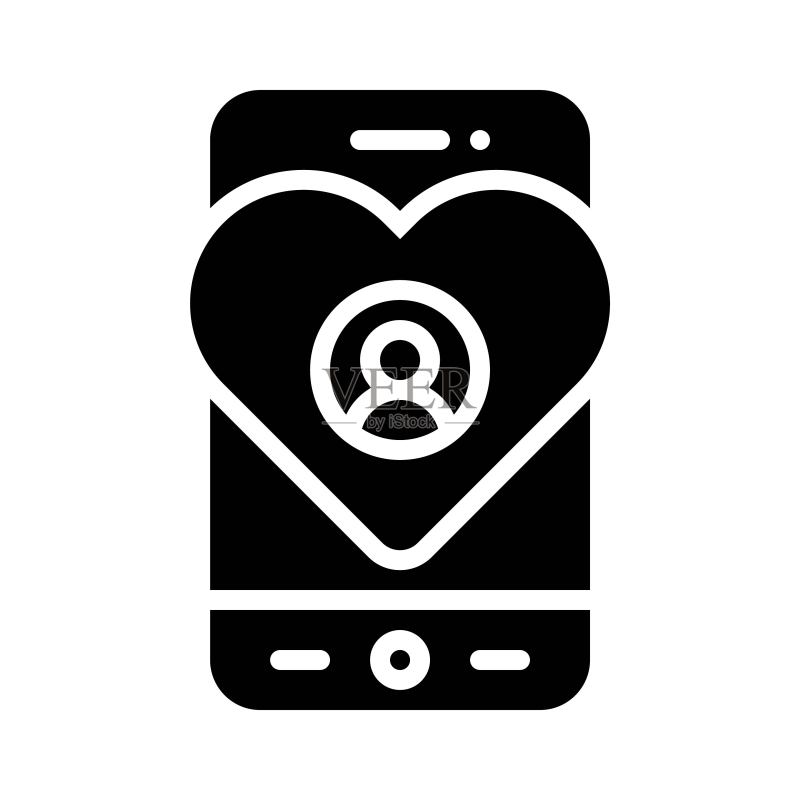 健康监测App图标,移动应用矢量图图标素材