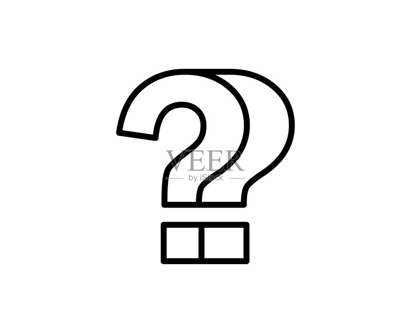 问号线图标图标素材