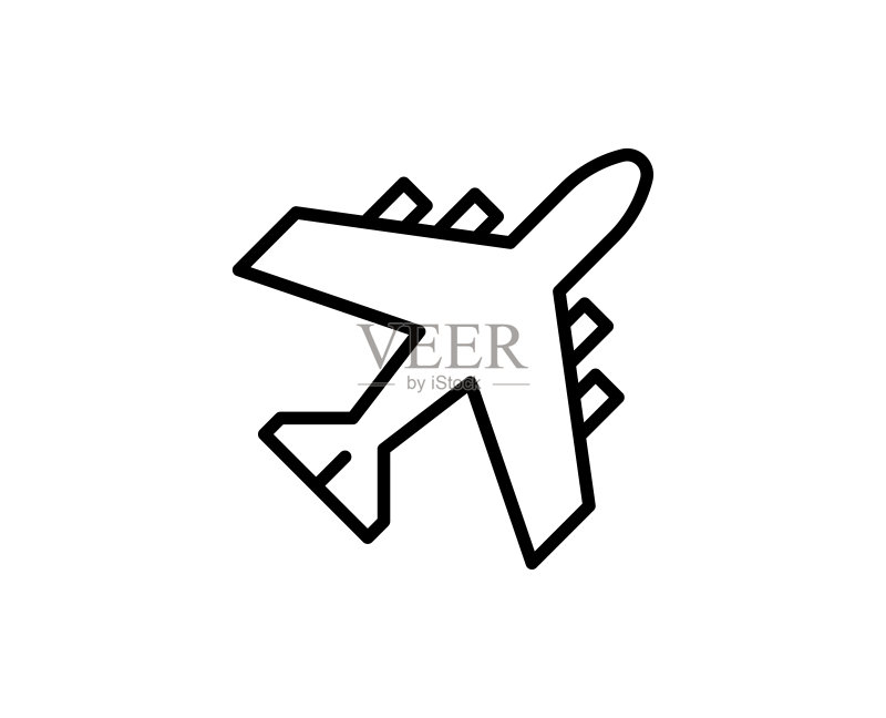 飞机线条图标图标素材