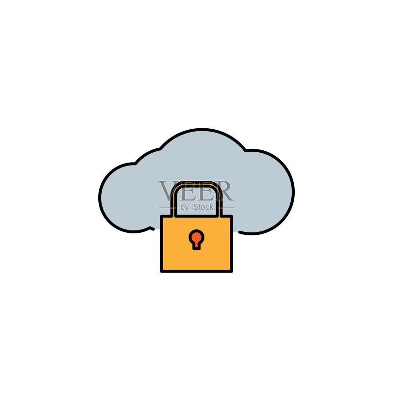 黑客,云图标。可用于网页、logo、移动应用、UI和UX图标素材