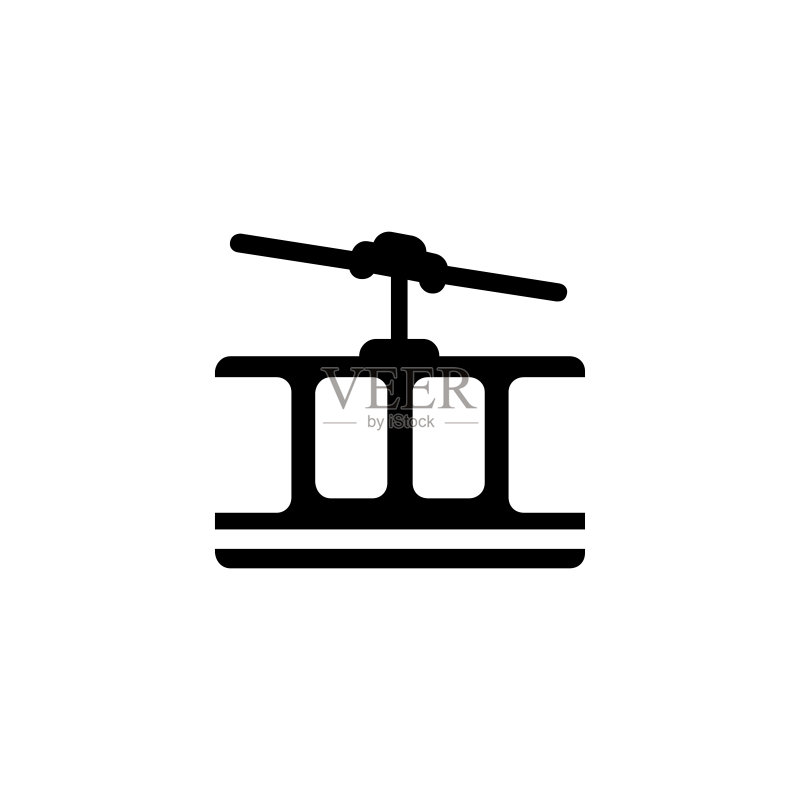 山区缆车矢量图标图标素材
