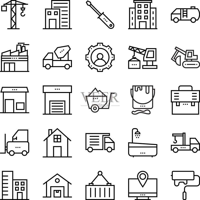 工具和建筑图标4图标素材
