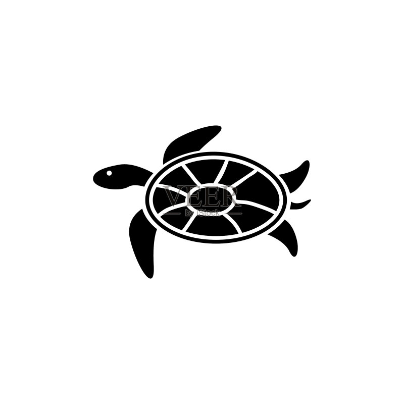 海龟海洋爬行动物扁平图标图标素材