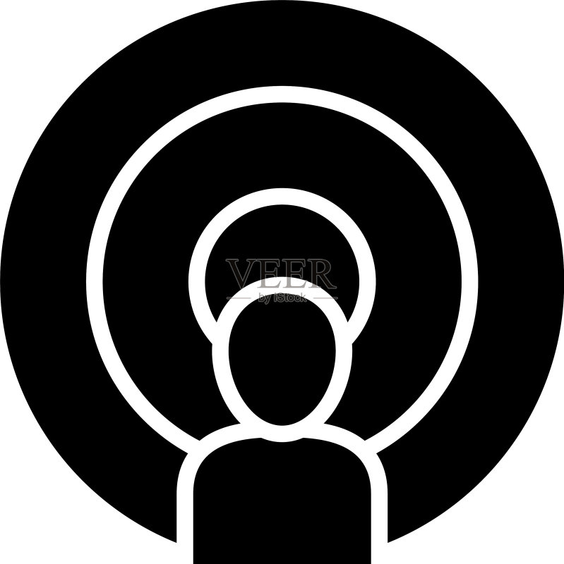 目标人物剪影图标图标素材