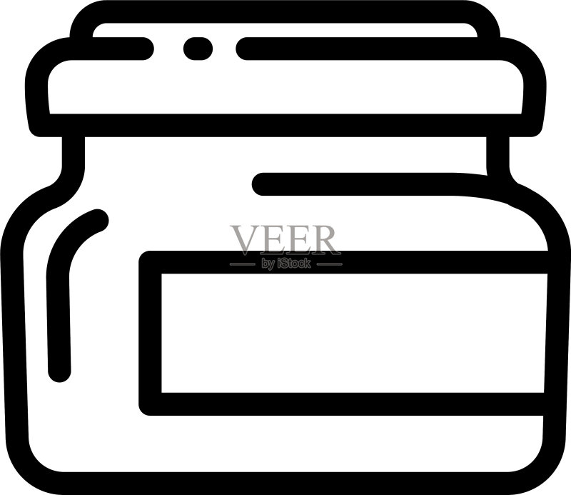 芥末罐线稿图标图标素材