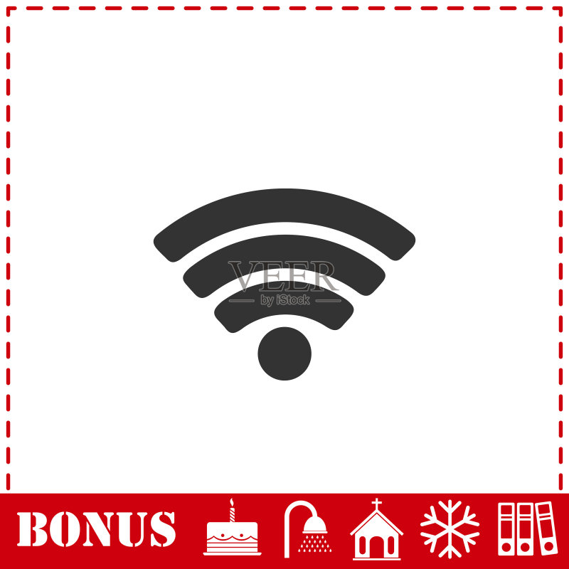 WIFI图标(扁平风格)图标素材