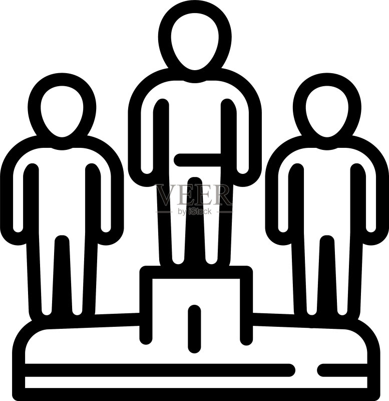 领导者讲台图标轮廓样式图标素材