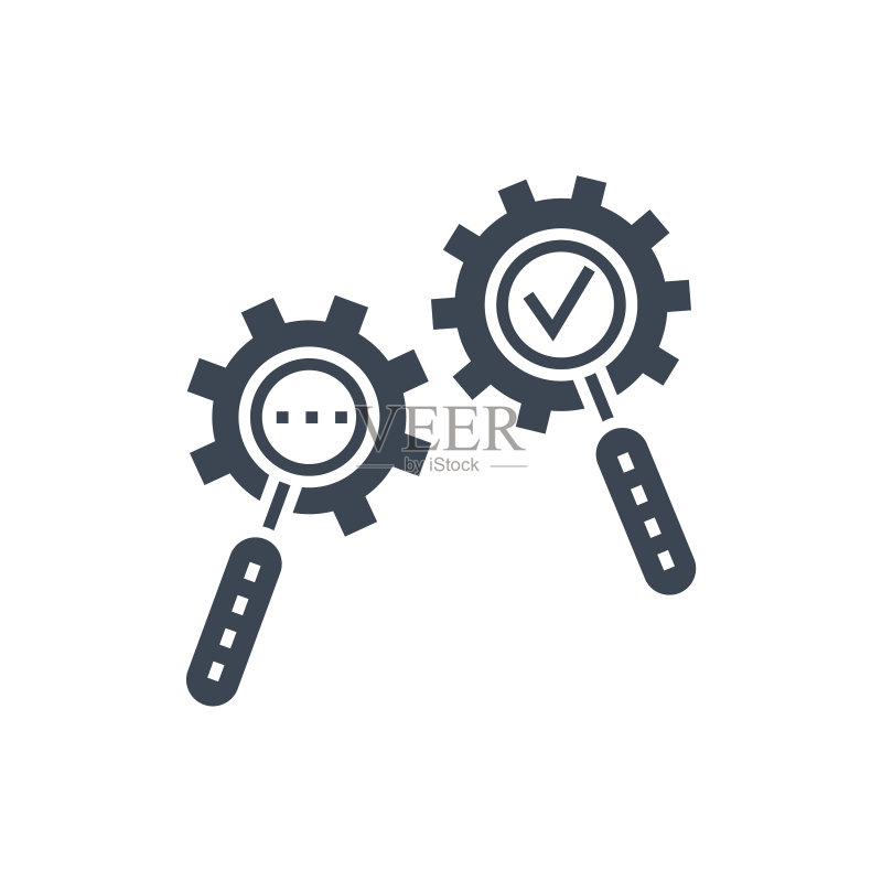 搜索过程Glyph图标图标素材