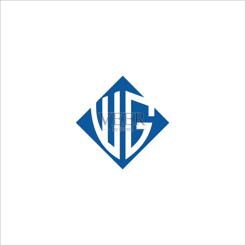 字母WG或GW标志设计模板图标素材