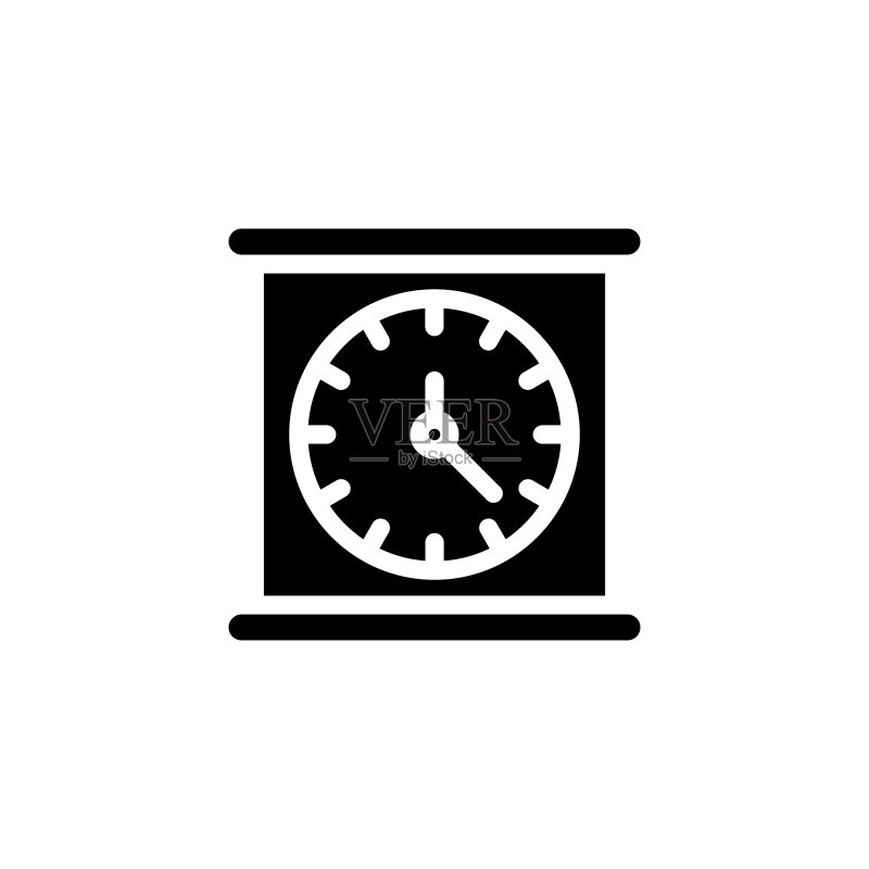矢量时钟图标:标志设计图标素材