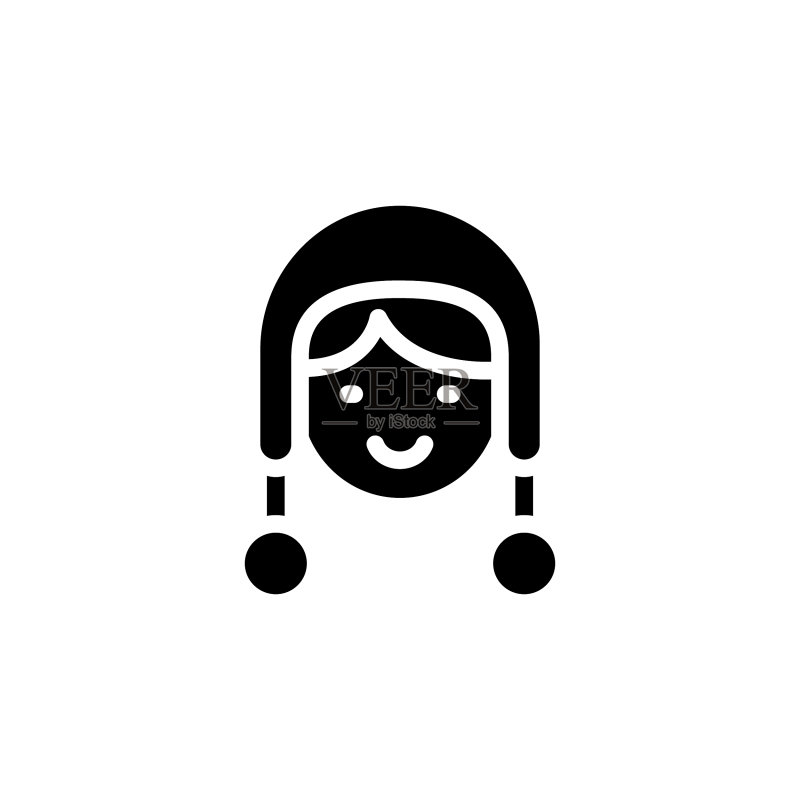 矢量圣诞婴儿图标。标志图标素材