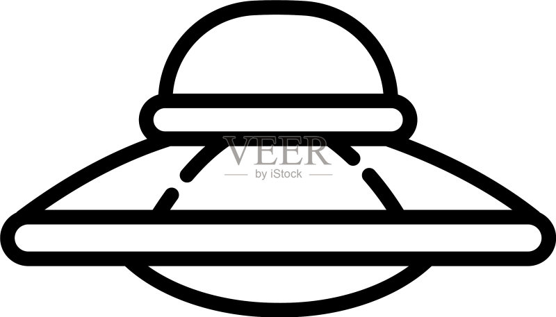 不明飞行物图标轮廓样式图标素材