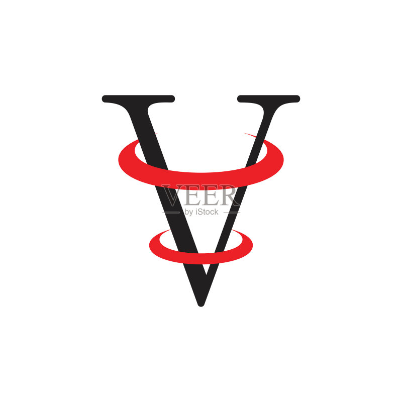 字母V动态运动标志图标素材
