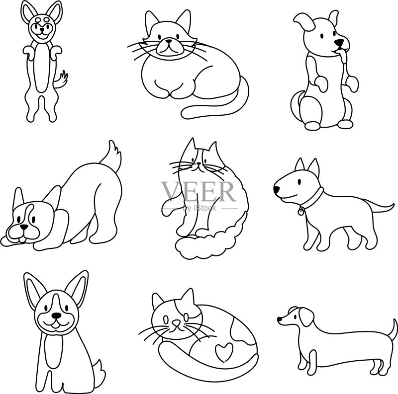 猫狗图标合集图标素材