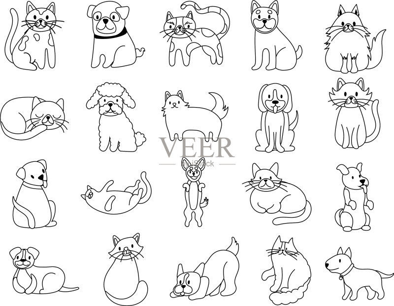猫狗图标合集图标素材