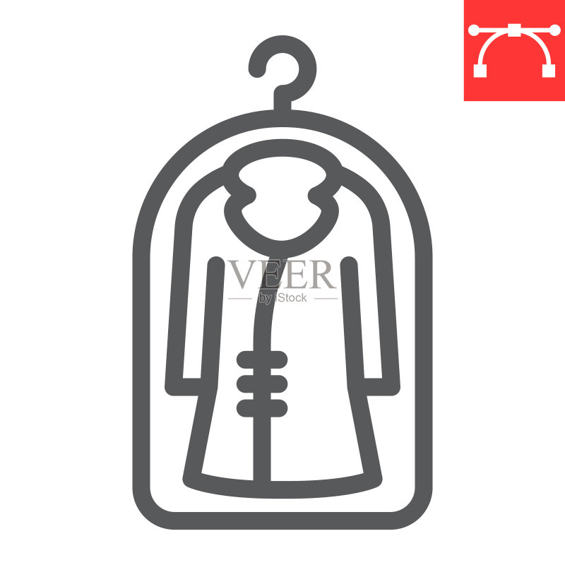服装洗涤线性图标封面图标素材