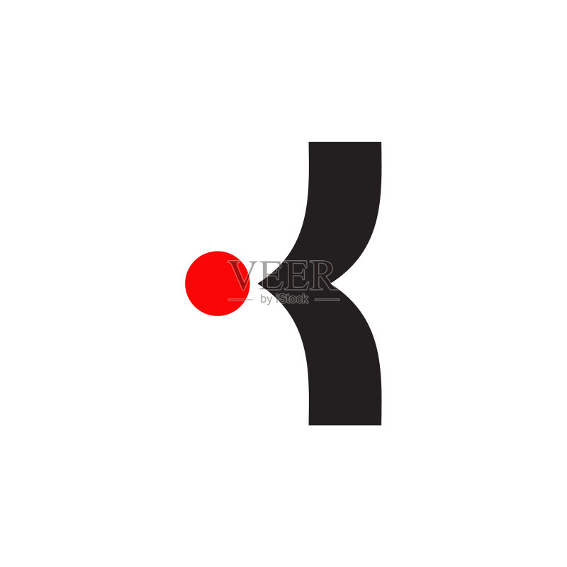 K字母首字母标志设计模板图标素材