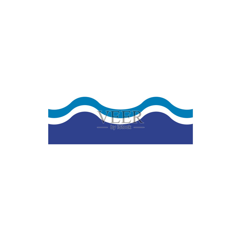 波浪图标标志设计模板图标素材