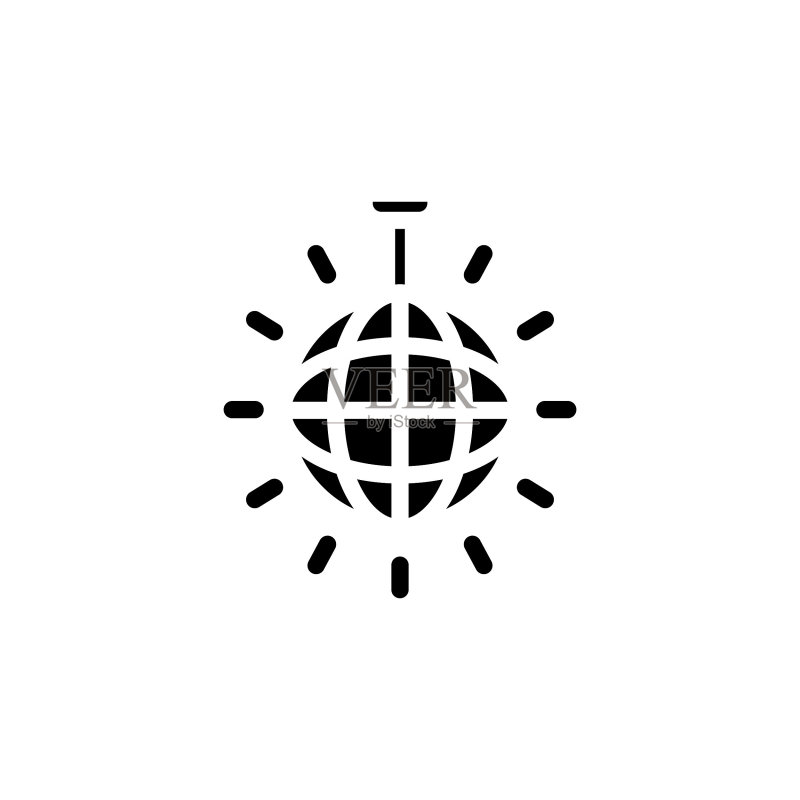 矢量派对球图标。标志图标素材