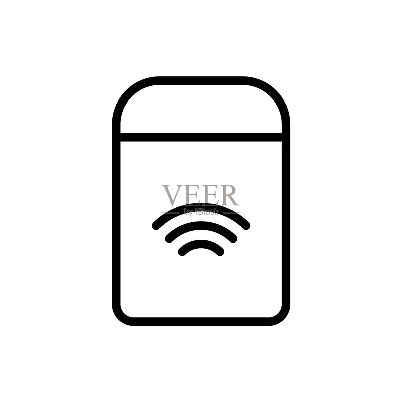 WIFI充电盒线性图标无线图标素材