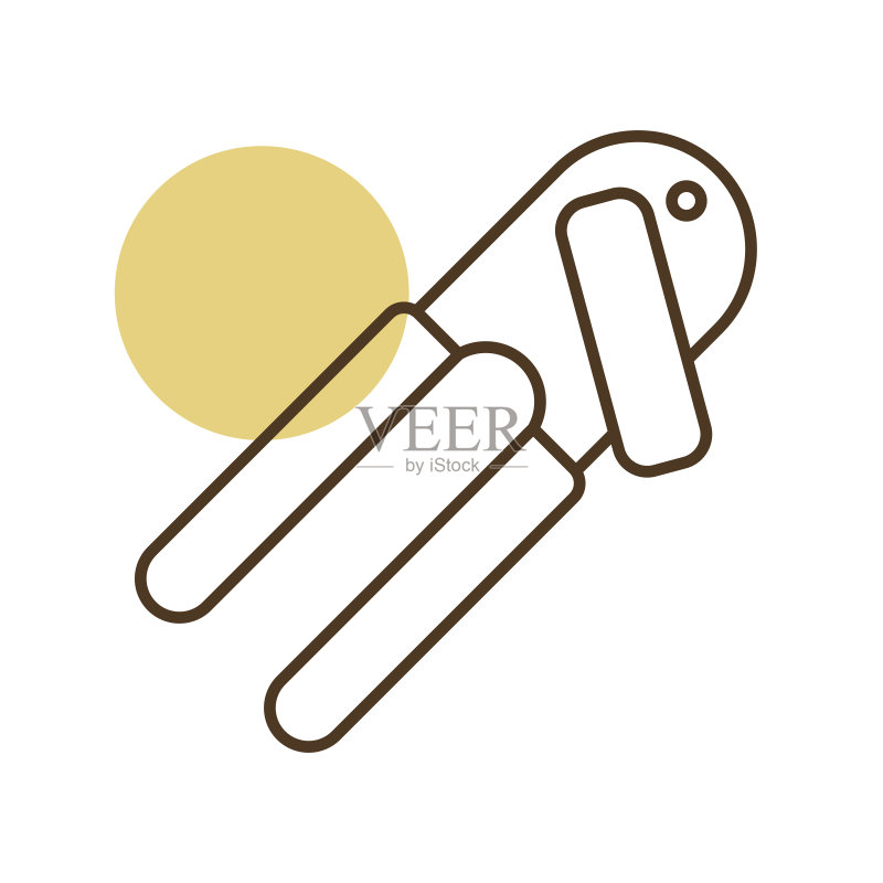 开罐器矢量图标,厨房用具图标素材